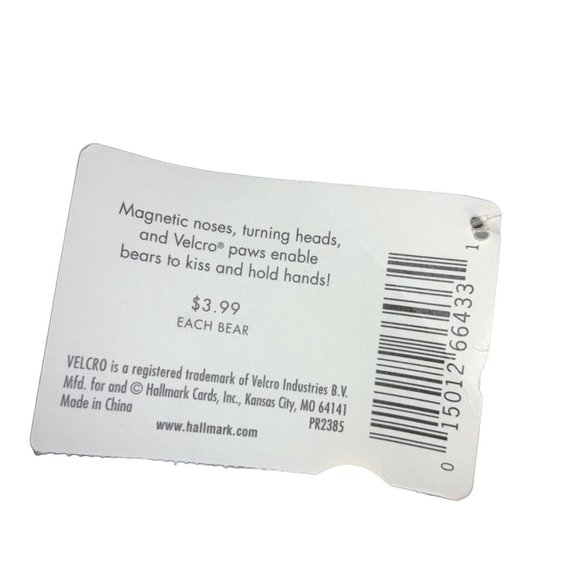 HALLMARK Plush Mistletoe Christmas Kissing Kiss Bears Plush Stuffed Magnetic-new - Picture 6 of 6